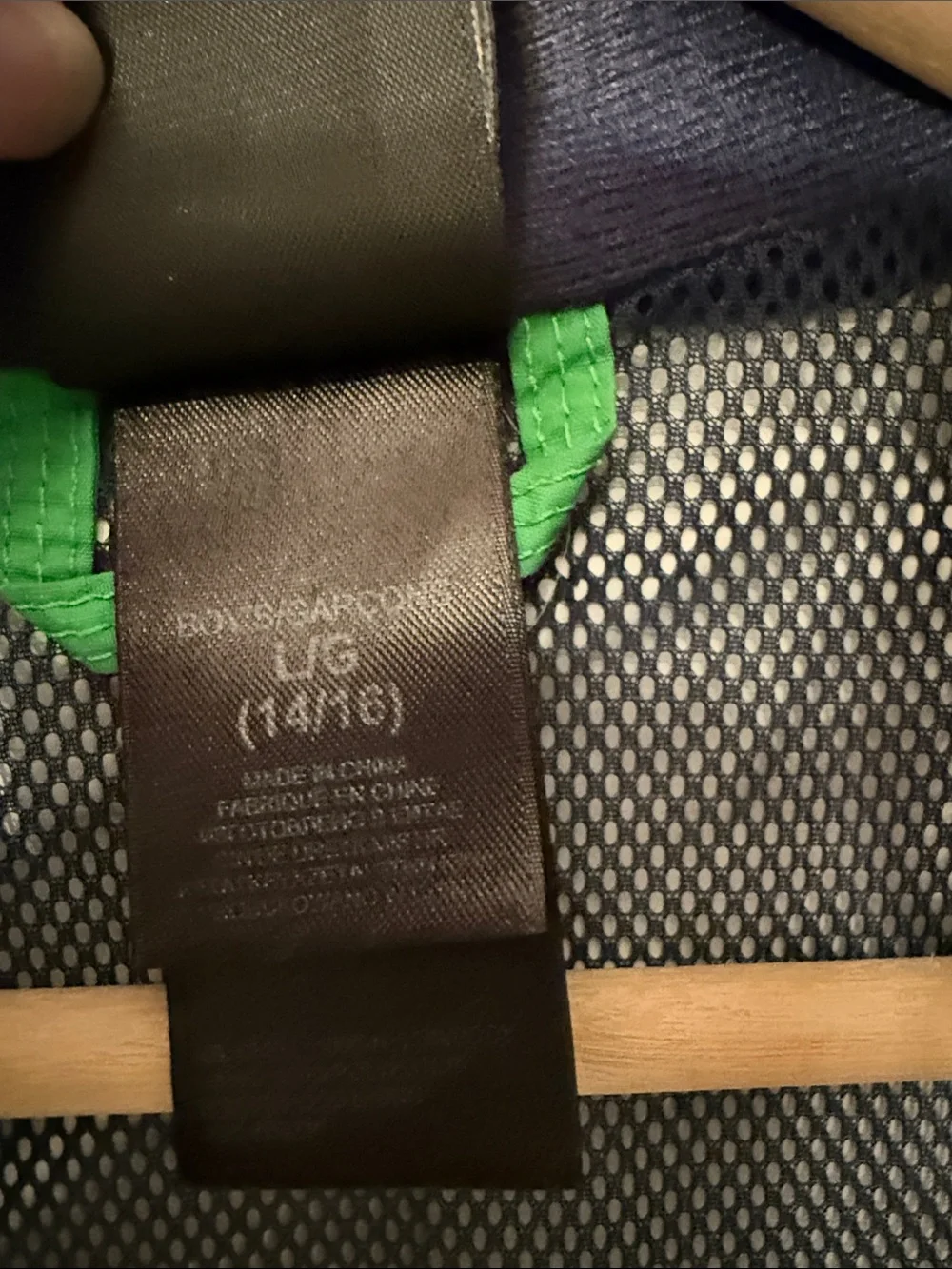 The North Face Men's Green Rain Jacket with Navy Lining